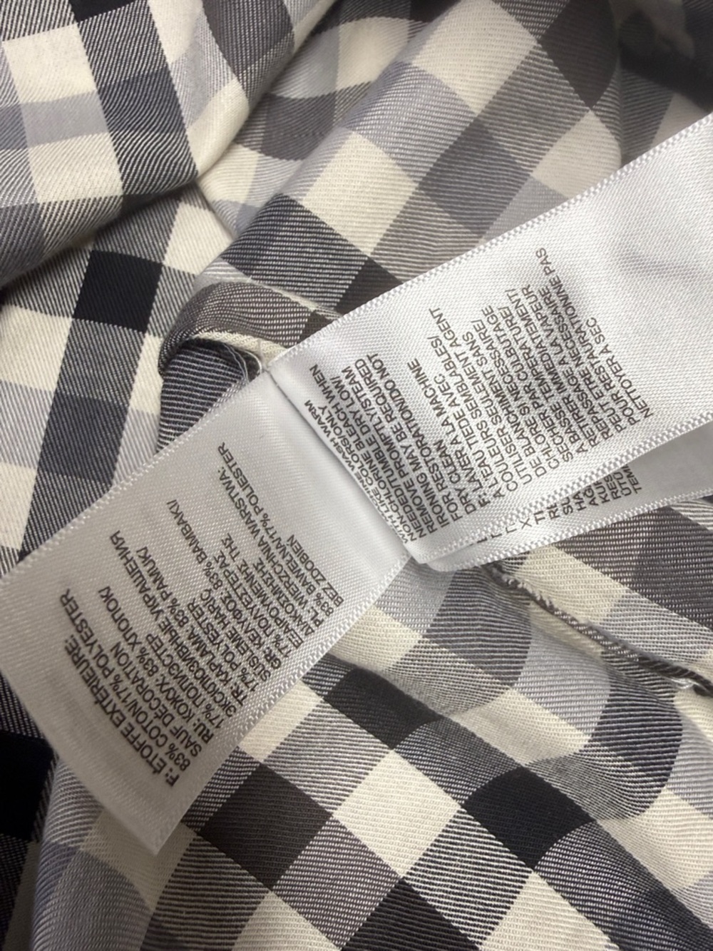 The North Face Men's Black and White Check Button-Down Shirt - Picture 7 of 10